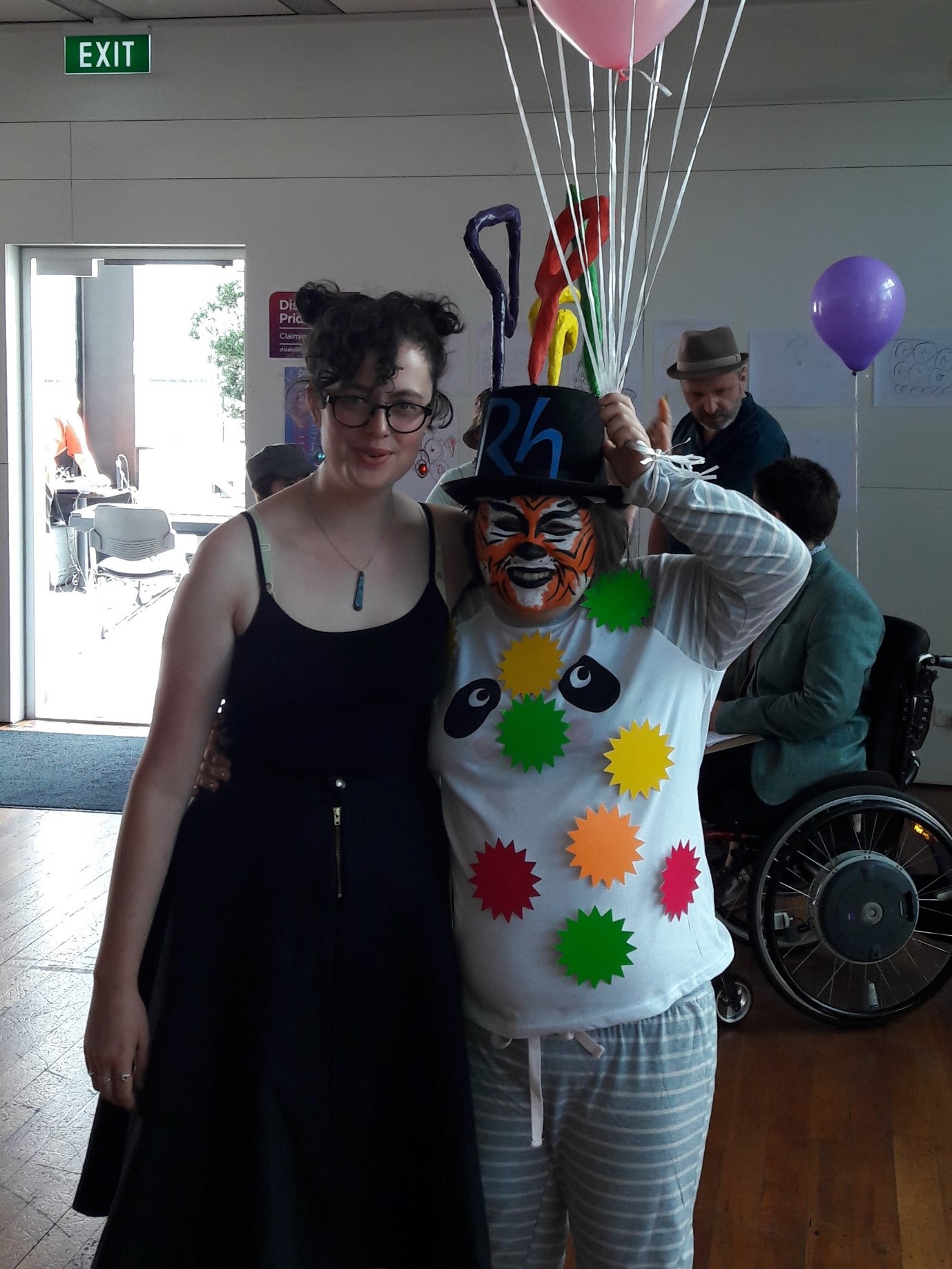 Maggie Rose Paine as the Tele Tiger in last year's Disability Pride Week