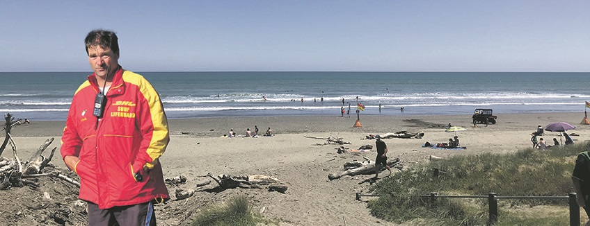 Pete Housiaux at Otaki Beach