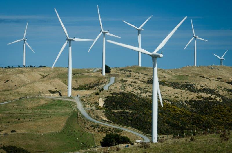 Wind turbines at Makara