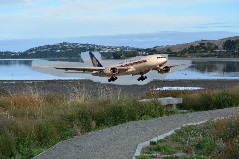 plane over inlet