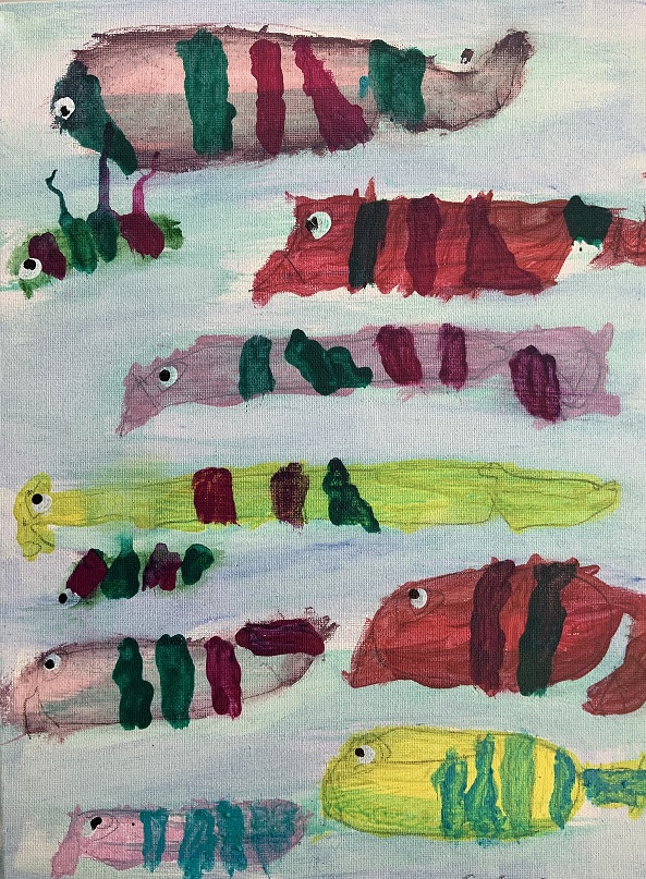 "10 Striped Fish" by Caitlin Morgan