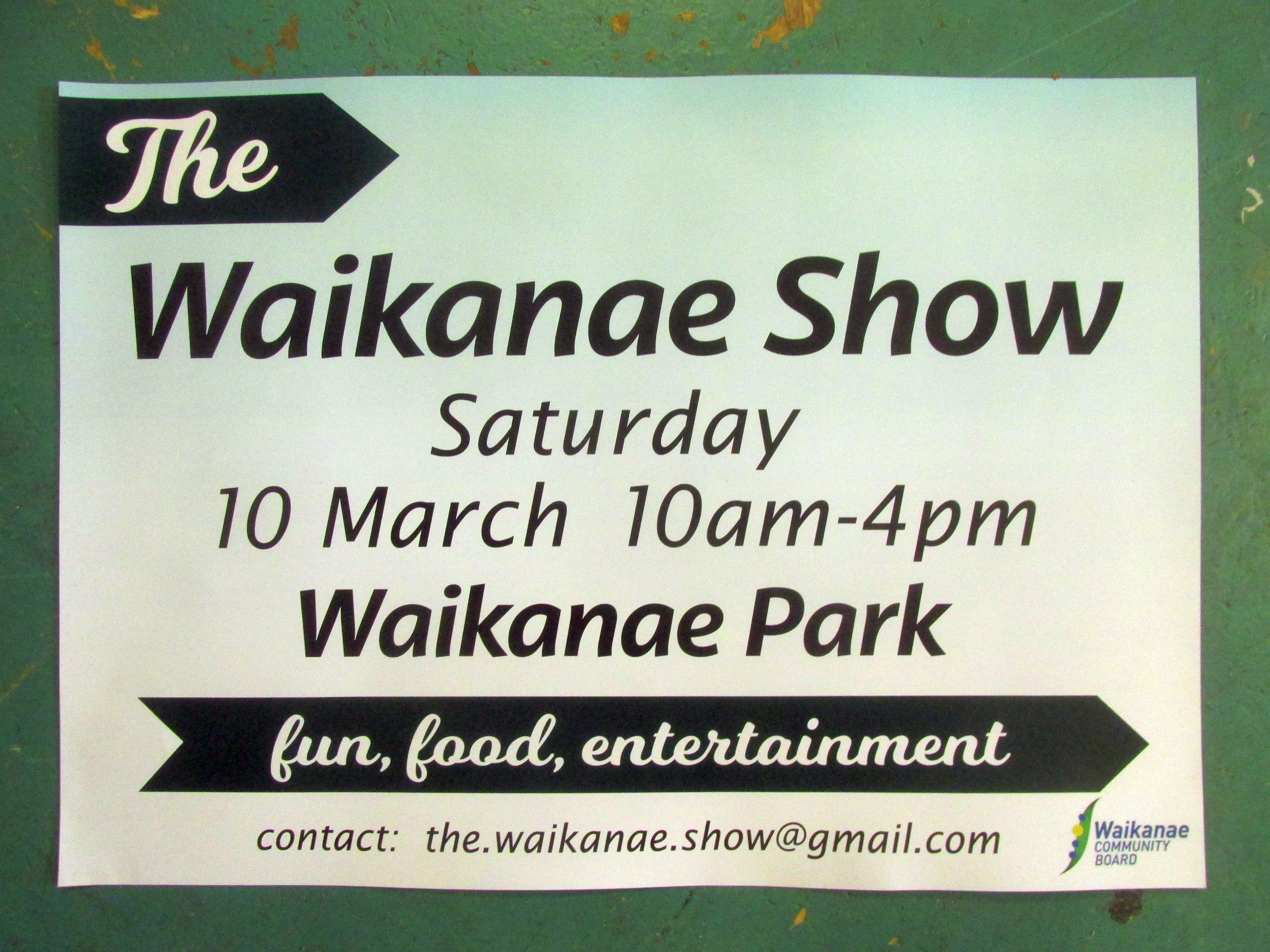 Waikanae Show Poster with details