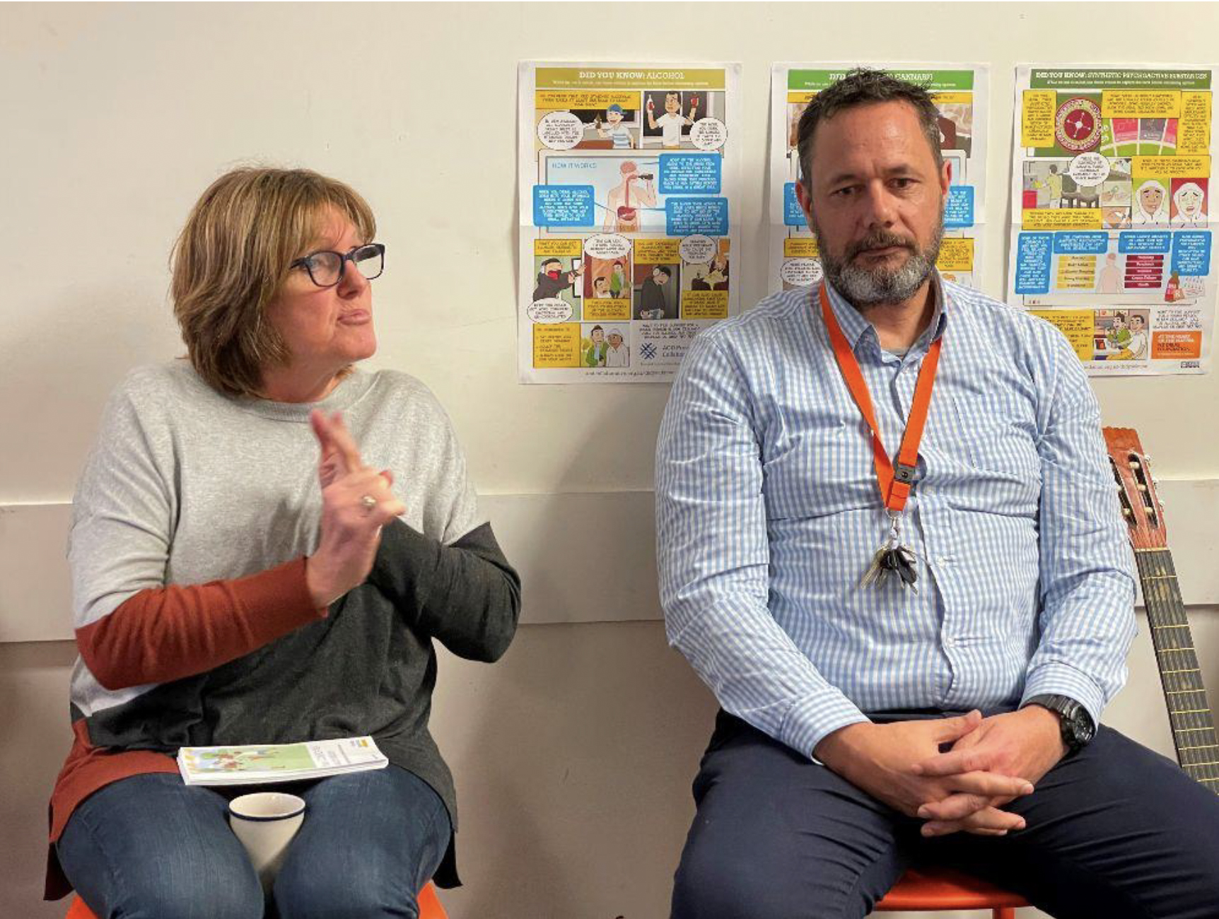 Before our first DCM vaccine day, we had lots of kōrero with taumai, ensuring they had the information they needed and that all their questions were answered. Here Bronwyn and Stephen lead a COVID vaccine information session at DCM. 