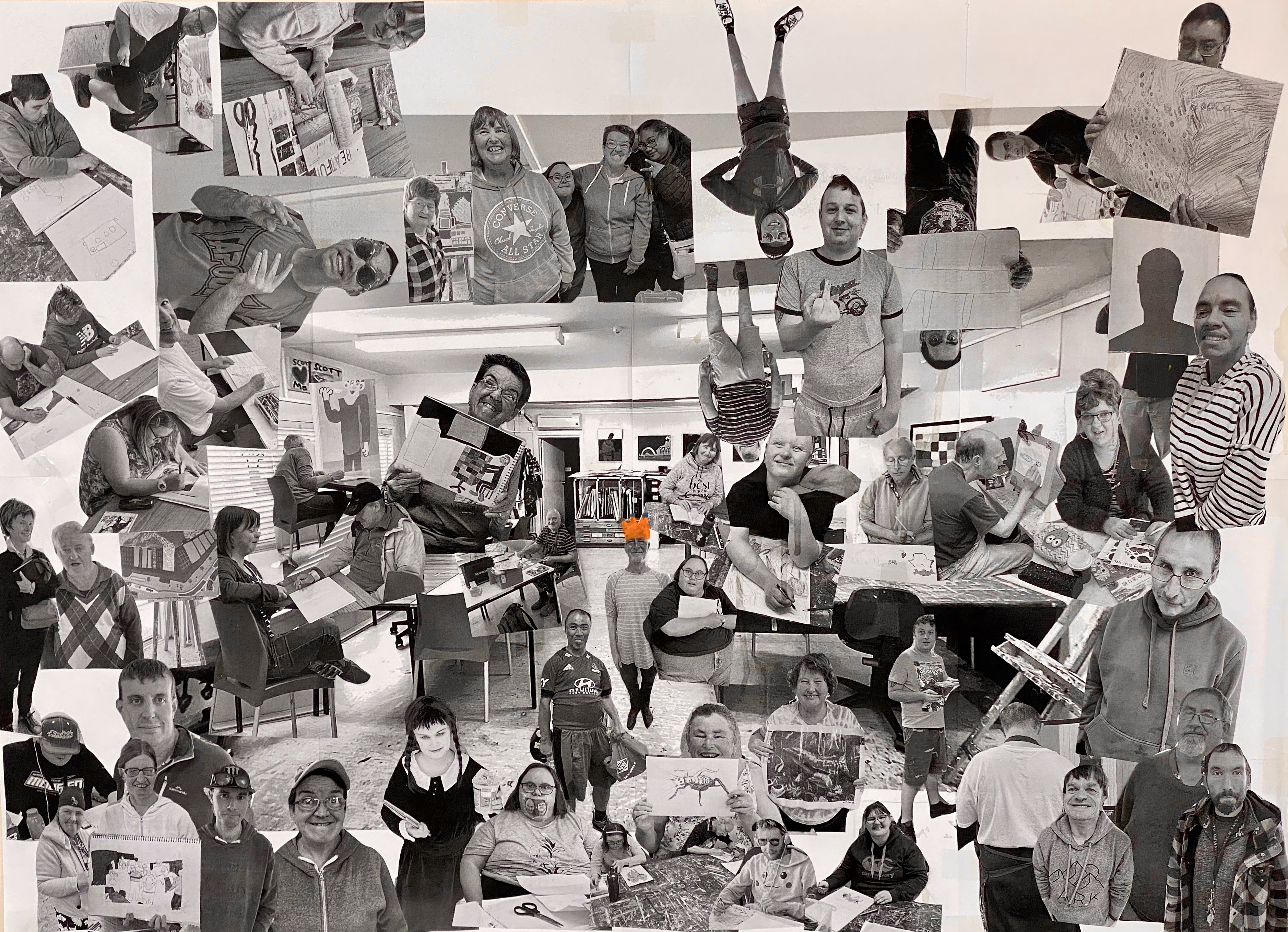 white room artists collage