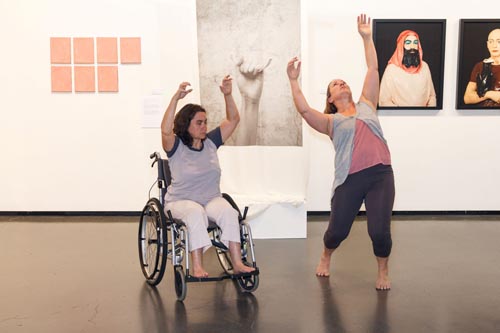 Jane Gordon and Sumara Fraser dancing in The Art of Observation